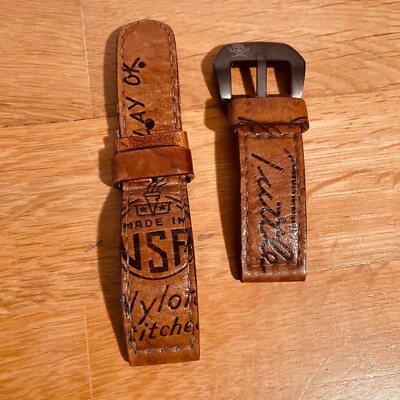 Exclusives Armband - zu Panerai Uhren passend - Einzelstück mit Totenkopf-Buckle