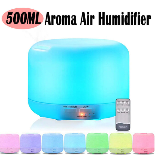 500ML Ultrasonic Essential Oil Diffuser with Remote Control, 5 in 1 Vaporizer