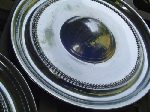 1951 1952 CHRYSLER NEW YORKER HUBCAPS WHEEL COVERS CENTER CAPS ANTIQUE VINTAGE - Picture 7 of 17