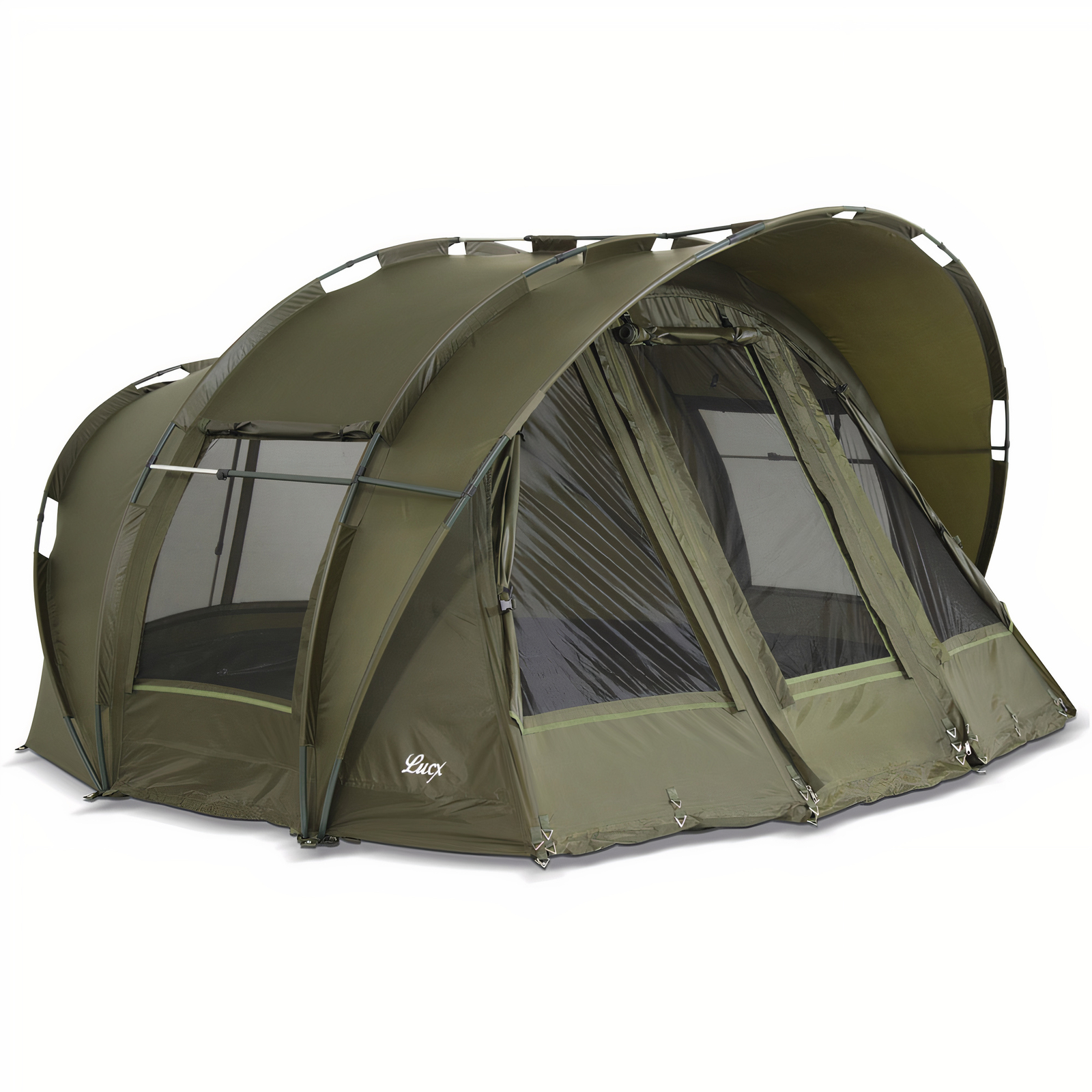 Tienda de carpas Lucx® Bivvy 1, 2, 3 hombres tienda de pesca Bivvy "Leopardo" Carp Dome camping