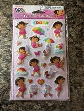2009 Puffy Rainbow Dora Explorer Nick Jr. Stickers Scrapbooking New