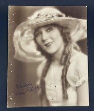 Mary Pickford Silent Film Star, Rare Hand Autographed Black & White Photo