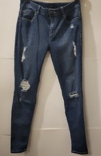 Y2k, Forever 21 Distressed Women's Jeans, Dark Blue, Size 29