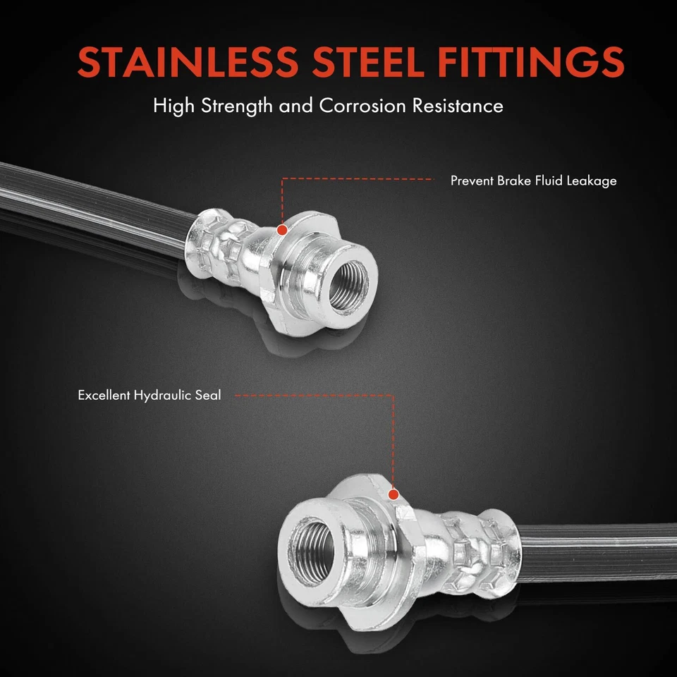 2x Manguera hidráulica de freno delantero/trasero para Datsun F10 Nissan Versa March LEAF Note Foto 4 de 4