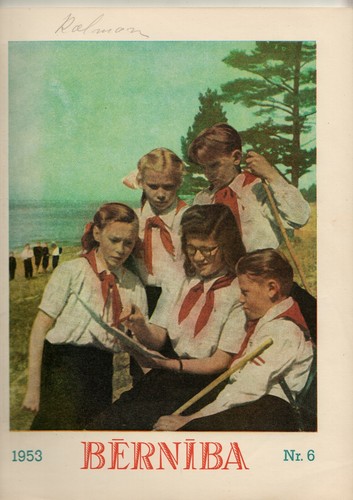 1953 lettische illustrierte Kinderzeitschrift Sowjetlettland UdSSR Pioniere
