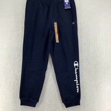 Champion Mens Blue Elastic Waist Slash Pocket Tapered Pull On Joggers Size 18/20
