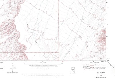 Rox SE, Nevada 1969 Vintage USGS Topo Map 7.5 Quadrangle Topographic