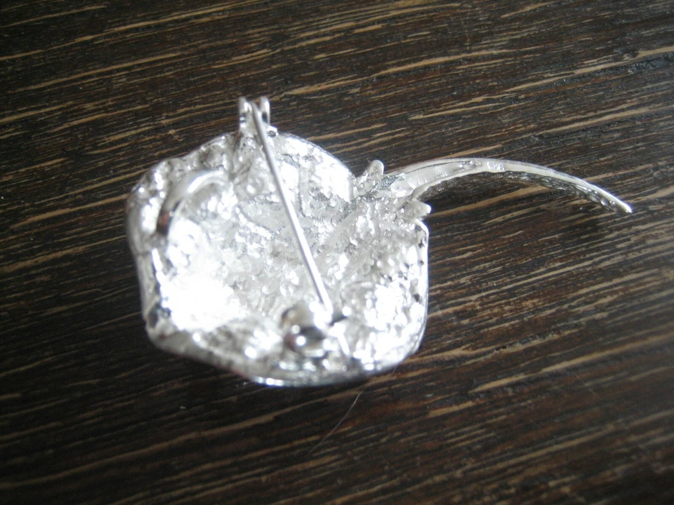 Rarität Anhänger Brosche Rochen Stachelrochen 925er Silber Taucher Surfer Pirat - Bild 4 von 4