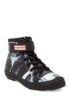 hunter high top rain sneakers