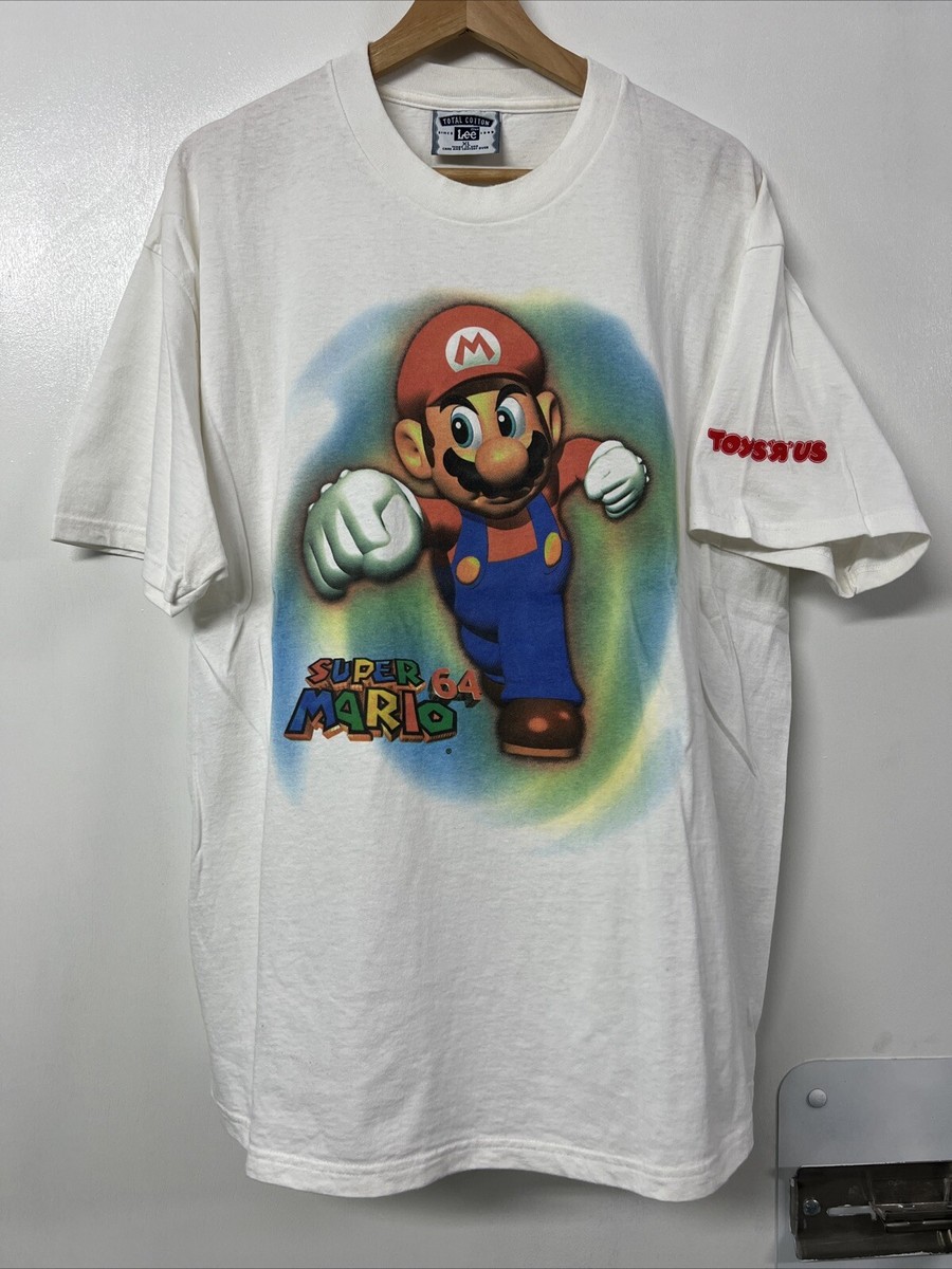 Vintage 1996 Super Mario N64 Shirt Toys R Us Nintendo Mens T Shirt 