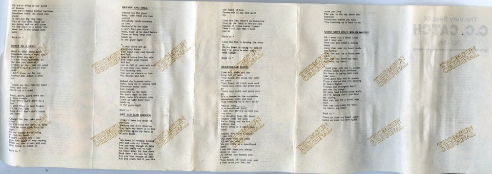 C.C. CATCH "THE VERY BEST OF" MIDDLE EAST K7 CASSETTE TAPE MC MOYEN O / + RARE + - Photo 3/4