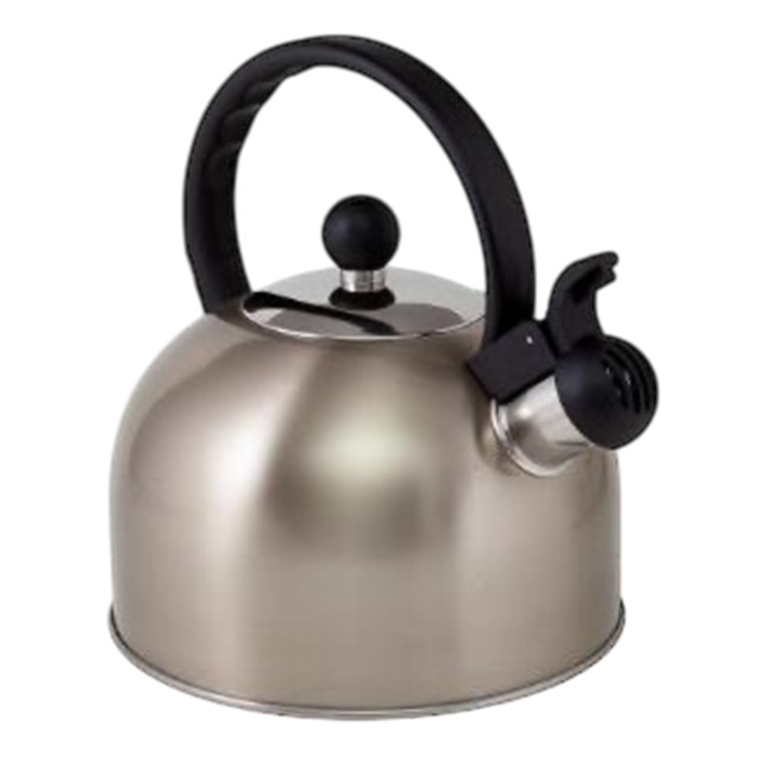 Via Mondo Stainless Steel Whistling Kettle 1L - Soft Gold Stove Top Camping BBQ