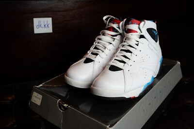 Nike Jordan 7 Retro Orion White Light Blue Red - Barely worn Sz 10