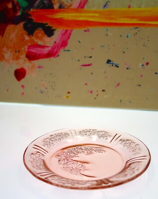 Federal Glass / Cabbage Rose / Rose of Sharon / Dinner Plate  ca.1935-1939