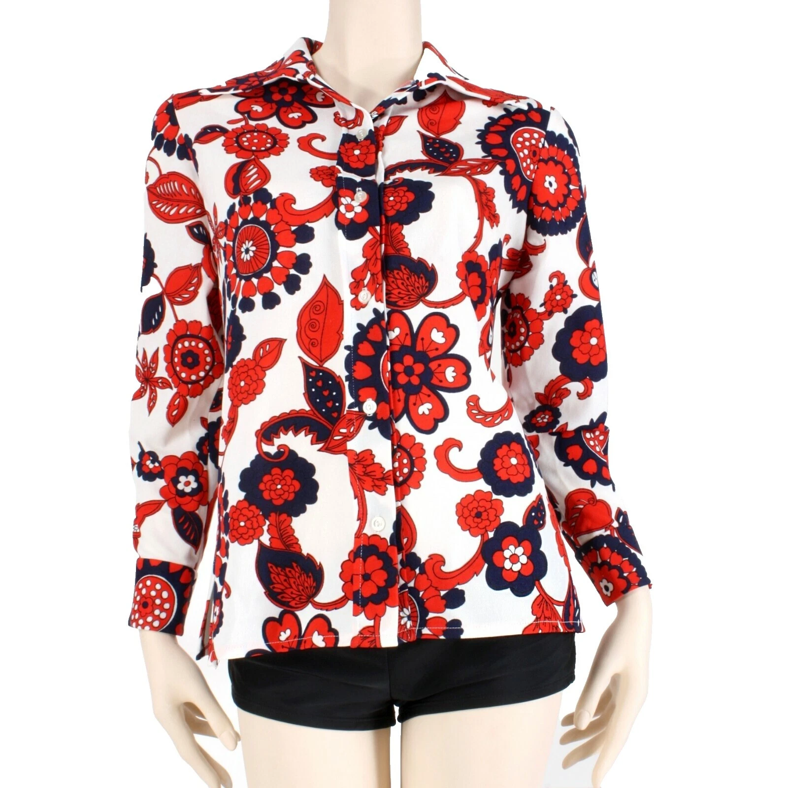 Топы винтажный психоделический синтетический для женщин