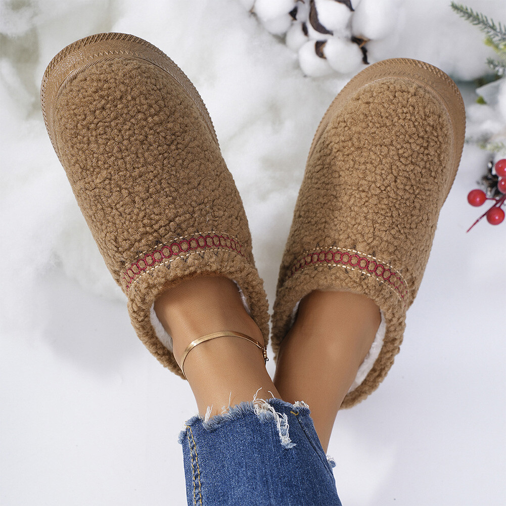 SAOLA Pantofole platform suola spessa mini stivali stivali antiscivolo da donna invernali outdoor