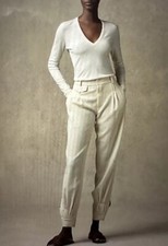 Ralph Lauren Collection Purple Label Cecillia Wool Silk Crepe Pants Trousers NWT