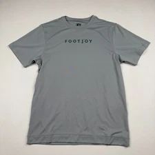 FJ Footjoy Short Sleeve Base Layer Men's S Gray Active Running Outdoors Logo
