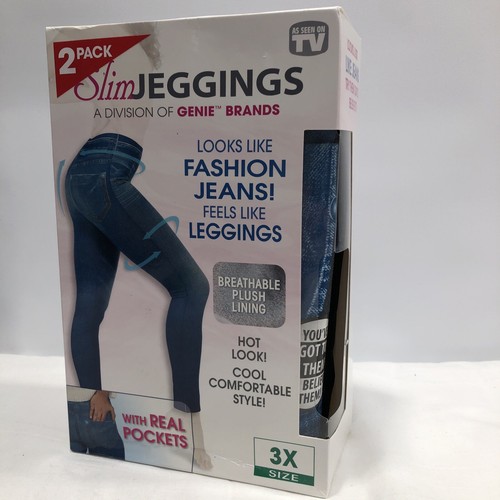 Slim Jeggings, 2 pack Blue \u0026 Black, 3X 