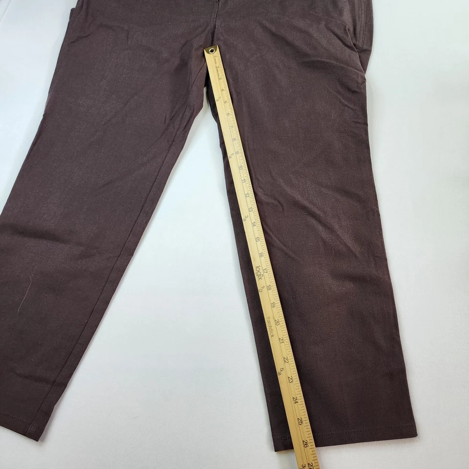 Chicos Mujer Pantalones 3 Marrón Tan Adelgazante Cómodo Cintura Cintura Ajustado Tobillo Oficina Foto 2 de 4