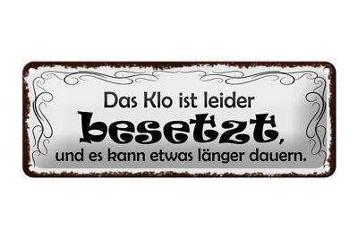 Metal sign saying 27x10 cm the toilet is occupied can longer decorative sign tin sign
