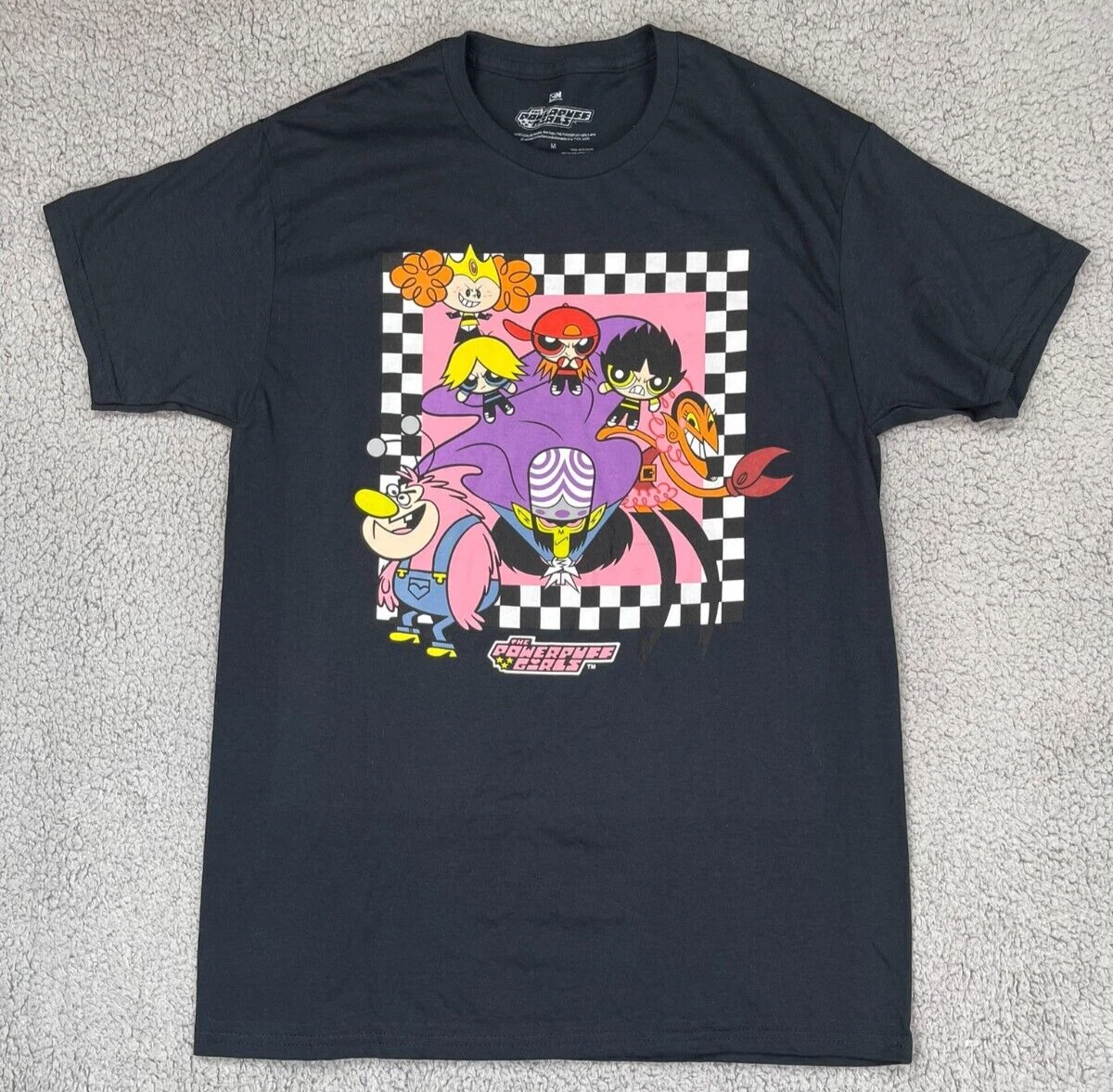 T-shirt Vintage Cartoon Network Powerpuff Girls Années 90 - Taille M Blanc - Style Y2K - Occasion Bon état