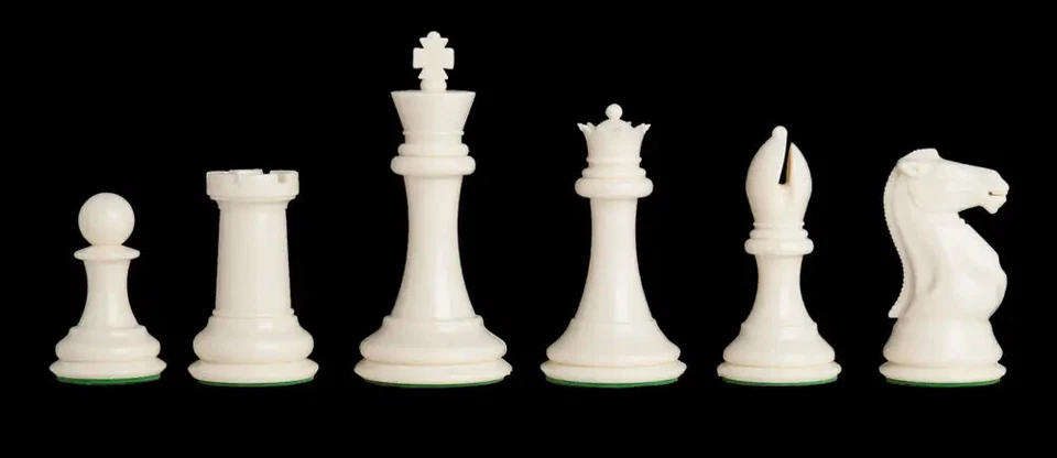 Fischer Plastic Chess Set - Pieces Only - 4.0" King - Black & White - Image 3 of 4