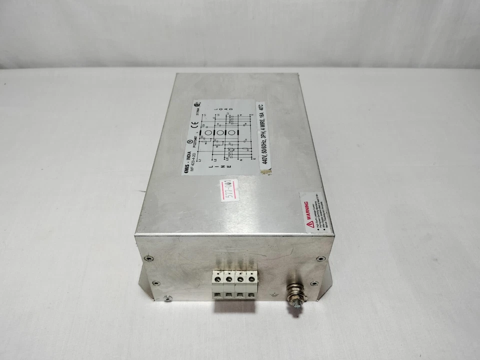 EMIS MF 423-4-2D MF42342D EMI Line Filter 3PH 36A 440VAC 50/60Hz Made in India - Image 4 of 4