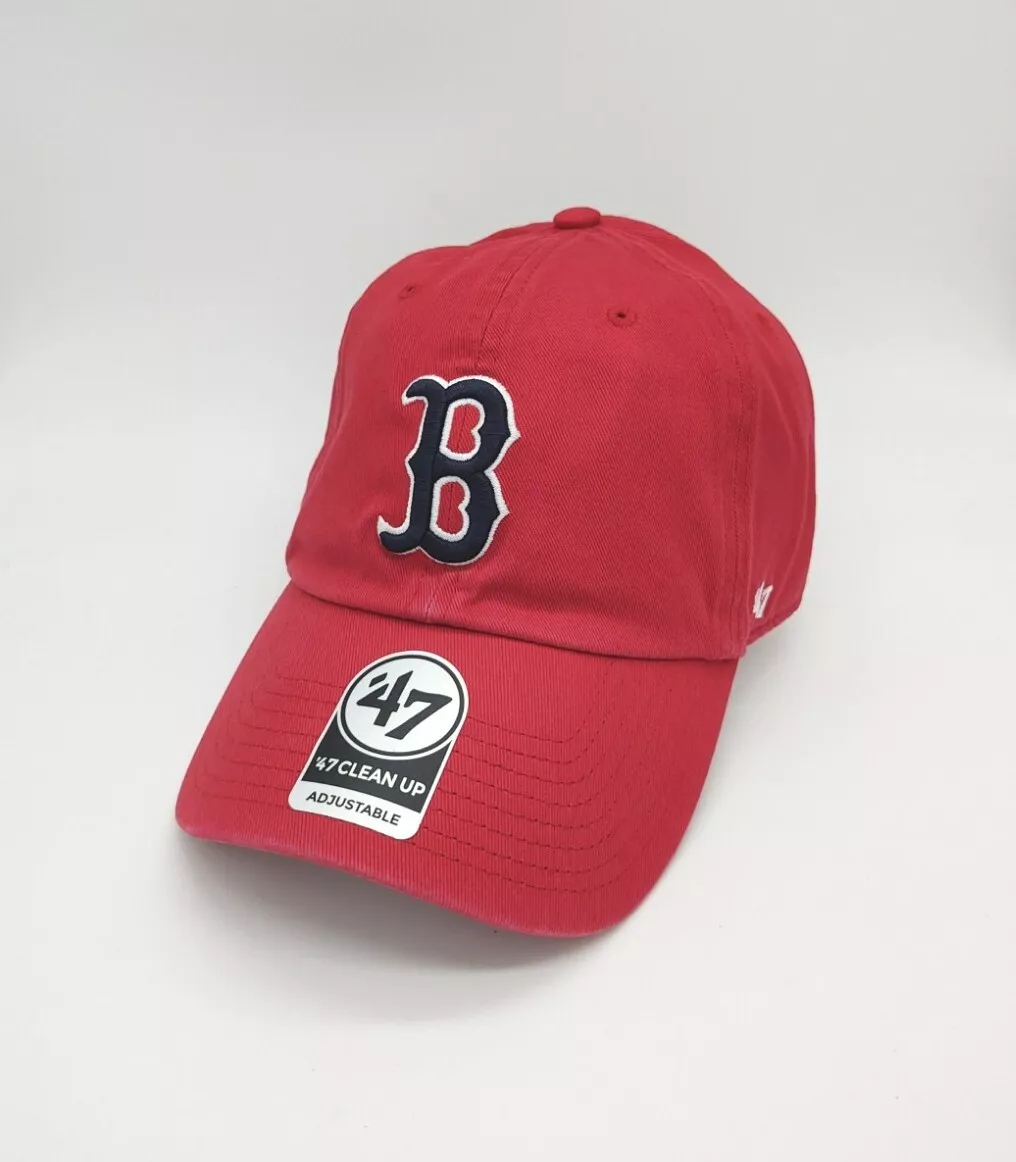 Boston Red Sox hat cap new '47 Brand red clean up adjustable MLB strap  back