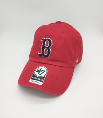 Boston Red Sox hat cap new '47 Brand red clean up adjustable MLB strap back 