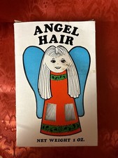 VTG Spun Glass Angel Hair. Union Wadding Co. 1 Oz. Made In USA. Unused.