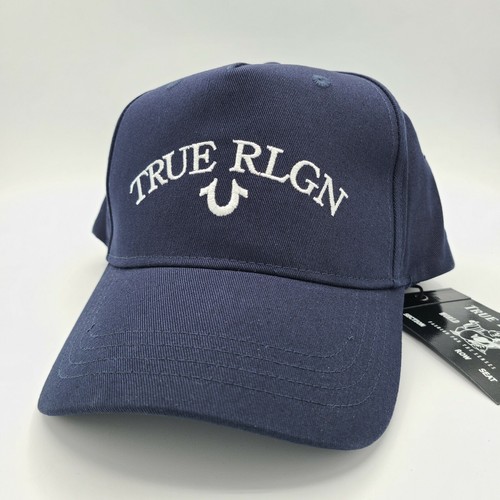 True Religion Hat Dark Navy Blue White 