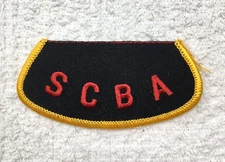 PATCH Add-On Rocker SCBA Red on Black with Gold Trim