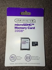 Infinitive 32GB microSDHC Memory Card Includes SD Adapter Stores Photos HD