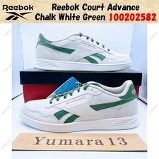 Reebok Court Advance Chalk White Green 100202582 Men's Size