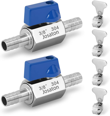 #ad #ad Josaton 3 8” Hose ID Barb Ball Valve 304 Stainless Steel Mini Shut off Valve for $34.81