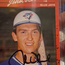 Leaf 1990 Donruss John Olerud #711 Autographed Toronto Blue Jays Card