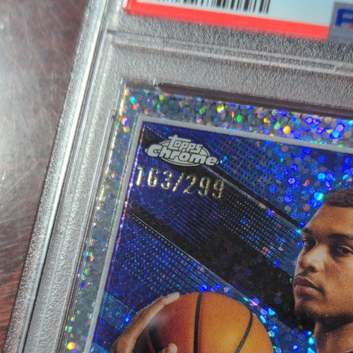 2023-24 Topps Chrome Speckle Refractor #1 Victor Wembanyama 163/299 RC PSA 9 SP - Zdjęcie 3 z 3