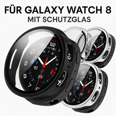 Hülle für Samsung Galaxy Watch 8 40mm / 44mm Schutzglas Case Display Panzerfolie
