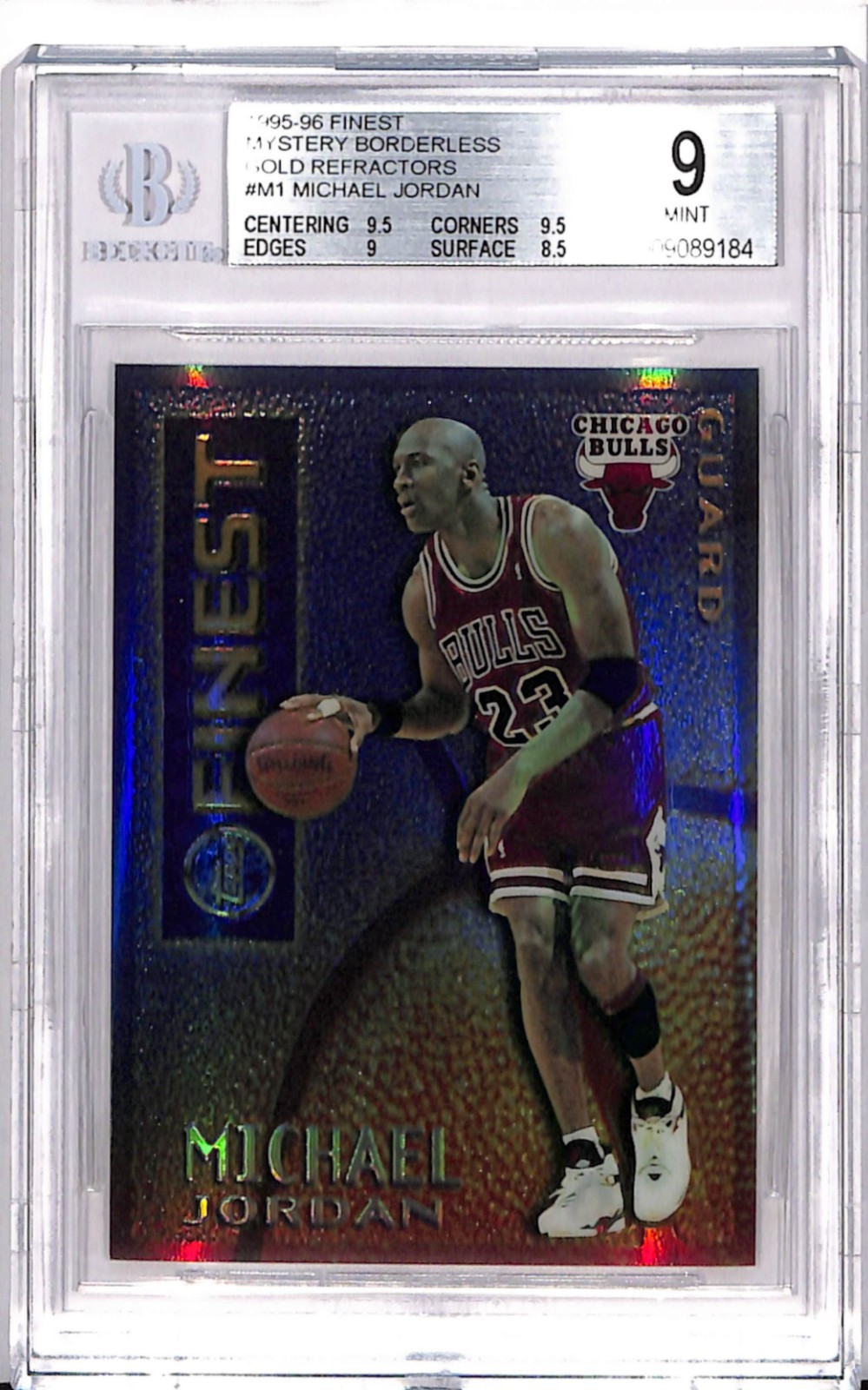 Michael Jordan 1995 Topps Finest #M1 Mystery - Borderless Gold