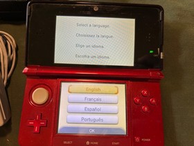 Nintendo 3DS Handheld System - Flame Red -Plus 6  Games / SD Card Wireless
