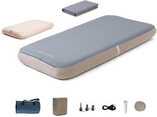 Air Mattress Inflatable Bed Built-in Pump Fitted Sheet Included - Portable Home 