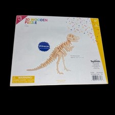 Toysmith 3D Wooden Puzzle T-Rex Dinosaur Model Kit 29 Pieces 2019