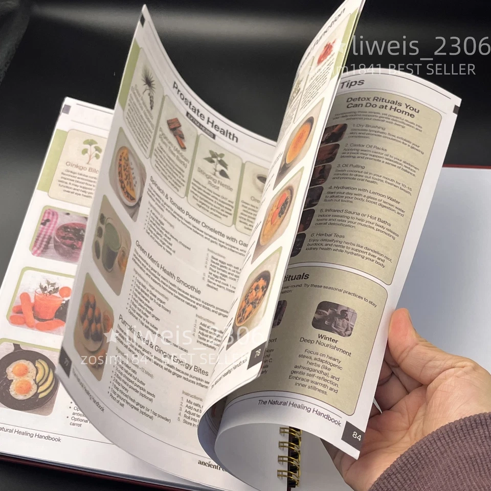 The Natural Healing Handbook, Spiral-Bound Guide For Herbal Remedies And Natural - Image 3 of 4