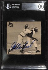 Carlton Fisk Signed Vintage 4x5 x 4x5 Photo 1975 World Series Beckett