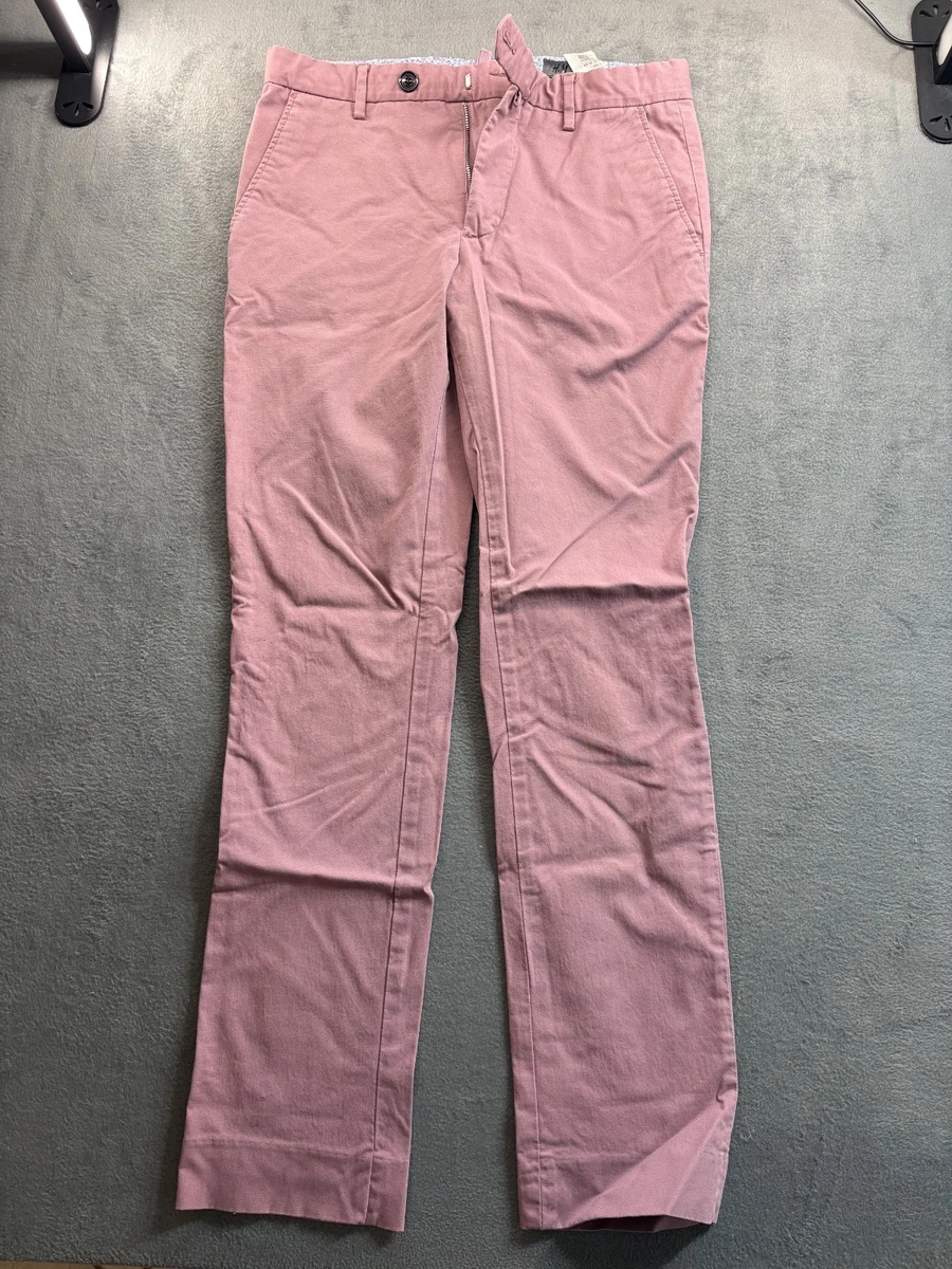 H&M PANTALONES MUJER ROSA ALGODÓN CASUAL US 32R