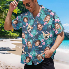 Family Matching Hawaiian Shirt Custom Face Tropical Summer Outfit