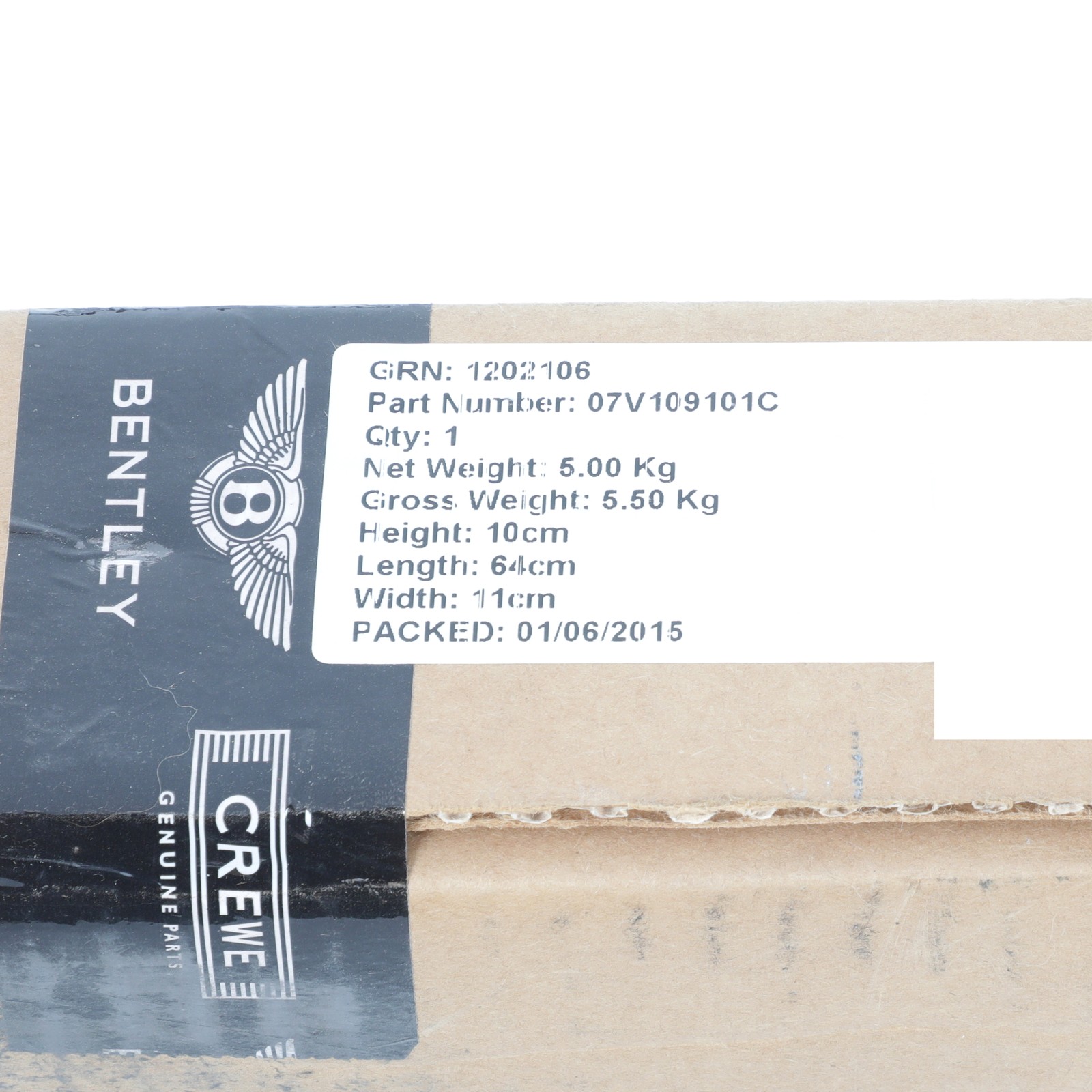 Bentley Mulsanne 2010 Camshaft P/N 07V109101C