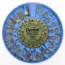 120 Pcs/box Dental Endo Conical Screw Gold Plated Tapered Root Canal Pins