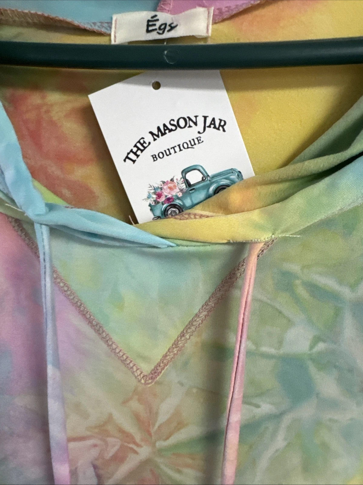 VETEMENTS Felpa con cappuccio E'gy Taffy (multicolore) tie dye taglia XL unisex arcobaleno di colori